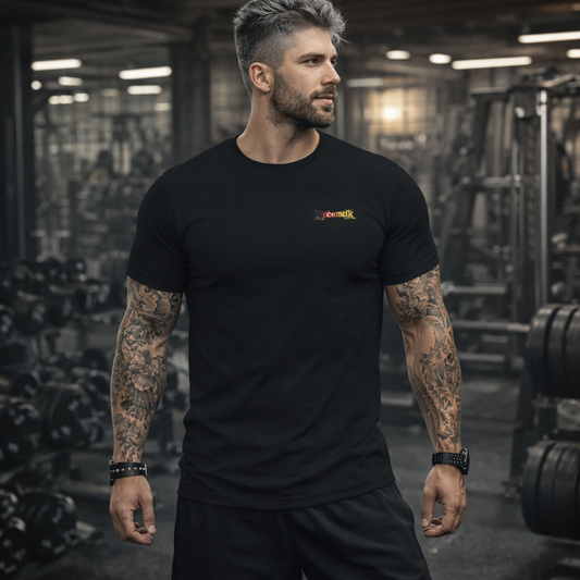 Bro'mantik Soulbrother D/T Streetwear Sport Gym & Freizeit T-Shirt schwarz