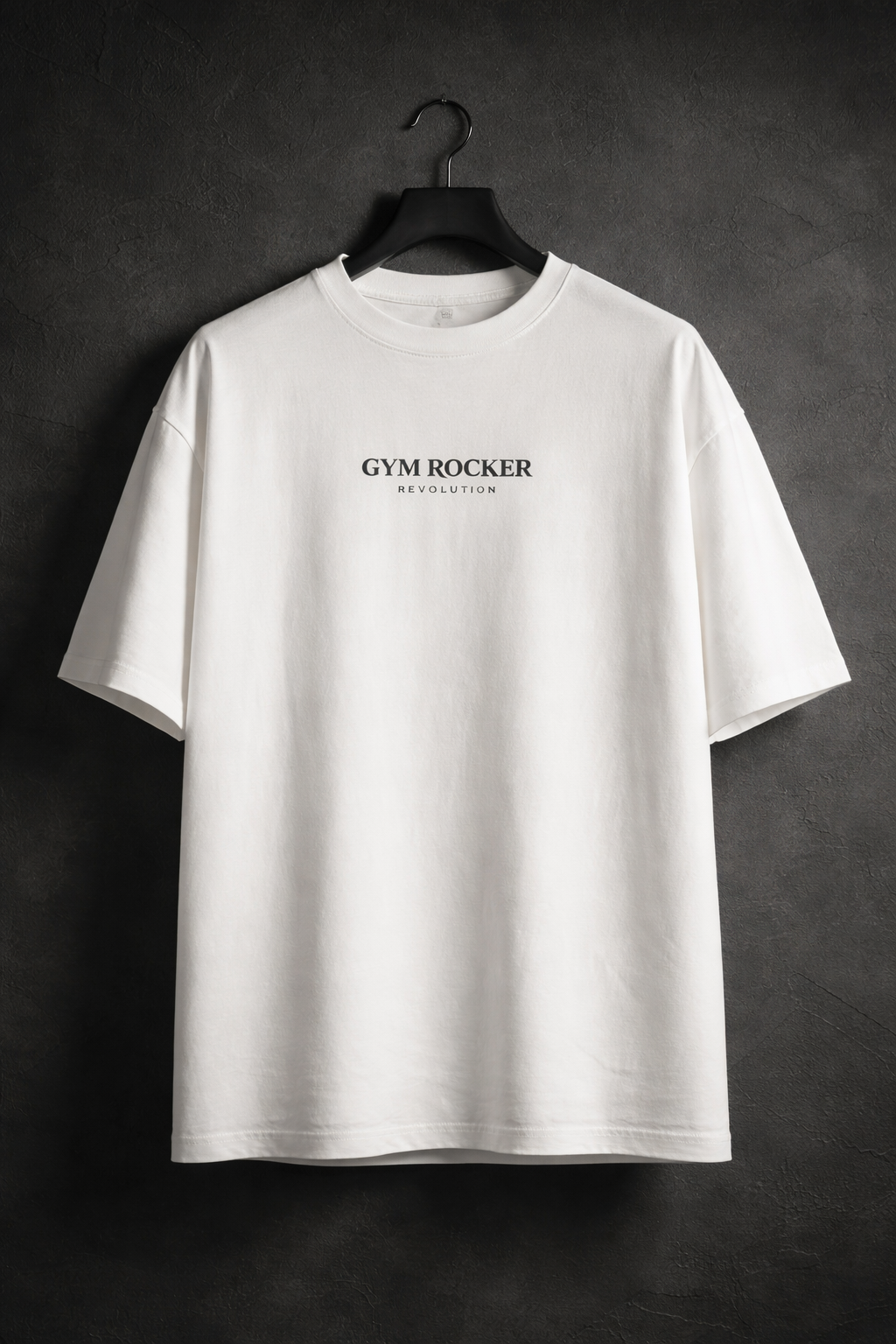 Gym Rocker Revolution Oversized T-Shirt – Clean Luxury Pumpcover in Off-White