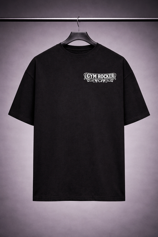 Gym Rocker Oversized Shirt – Streetwear Gym T-Shirt mit Rückenprint