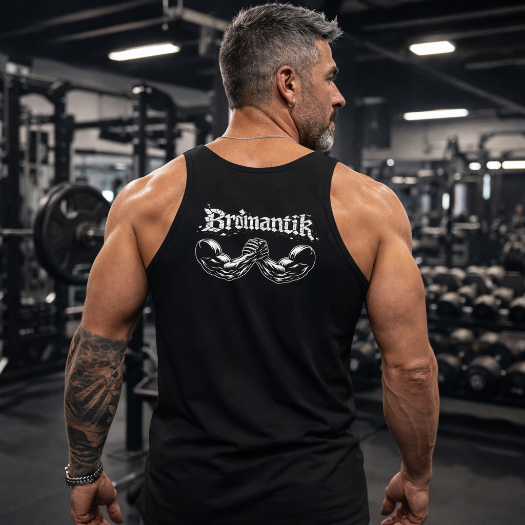 Bro'mantik Soulbrother Streetwear Sport Gym & Freizeit Tank Top schwarz