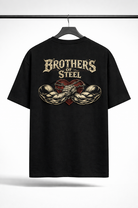 Brothers of Steel Oversized T-Shirt – Streetwear & Gym Statement Edition
