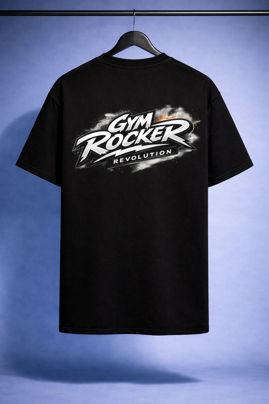Gym Rocker Revolution Oversized T-Shirt – Streetwear Gym Pumpcover in Schwarz