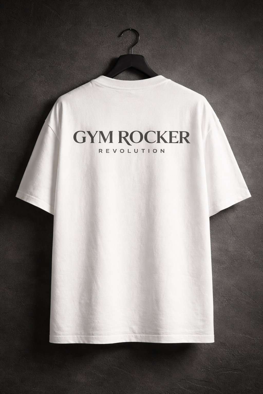 Gym Rocker Revolution Oversized T-Shirt – Clean Luxury Pumpcover in Off-White