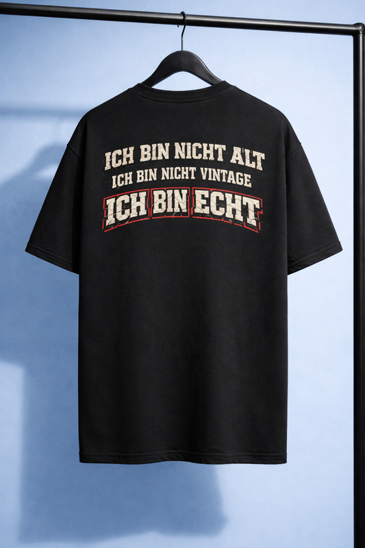 Ich bin Echt Oversized T-Shirt – Streetwear & Gym Statement Edition