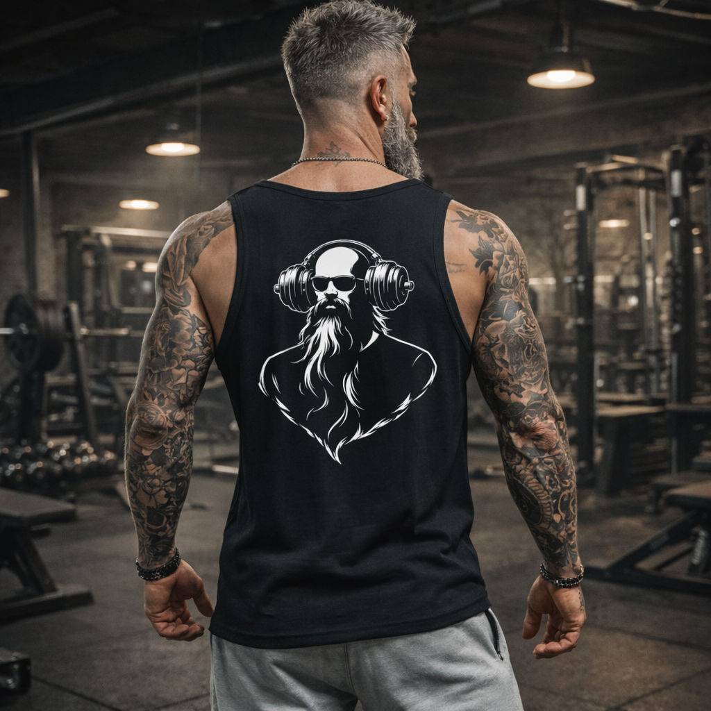 Rock Head Streetwear Sport Gym & Freizeit Tank Top schwarz